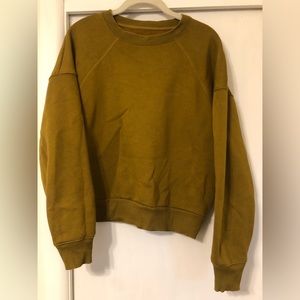 Everlane crew neck sweatshirt olive green medium
